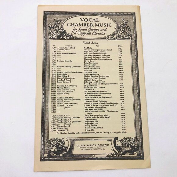 Anthem For Mixed Voices #332-40022 The God of Abraham Praise Booklet Vintage - Picture 2 of 4